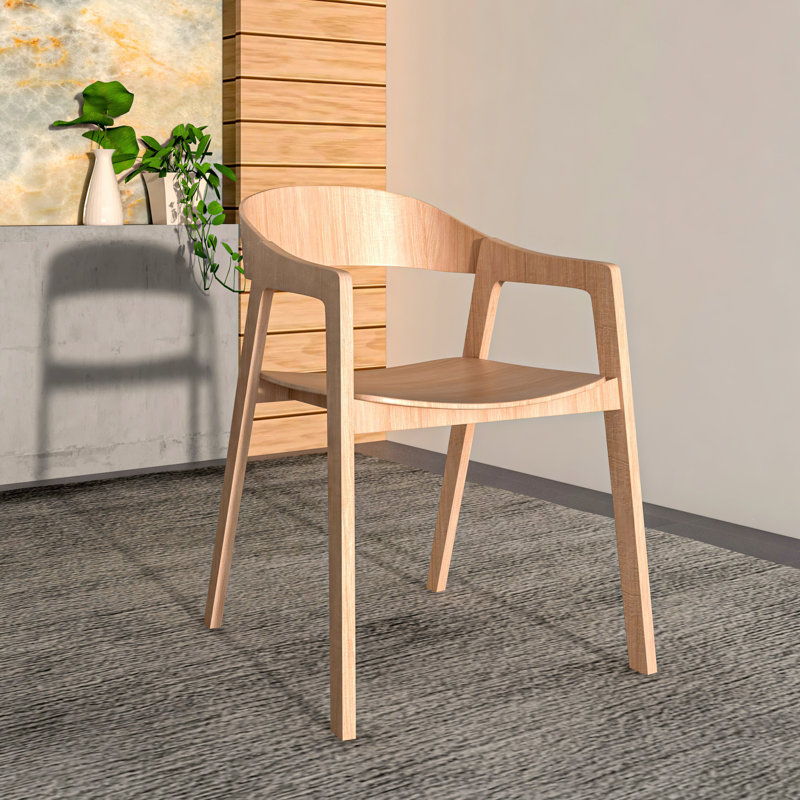 Chaise de salle à manger Rivo, Naturel, 1
