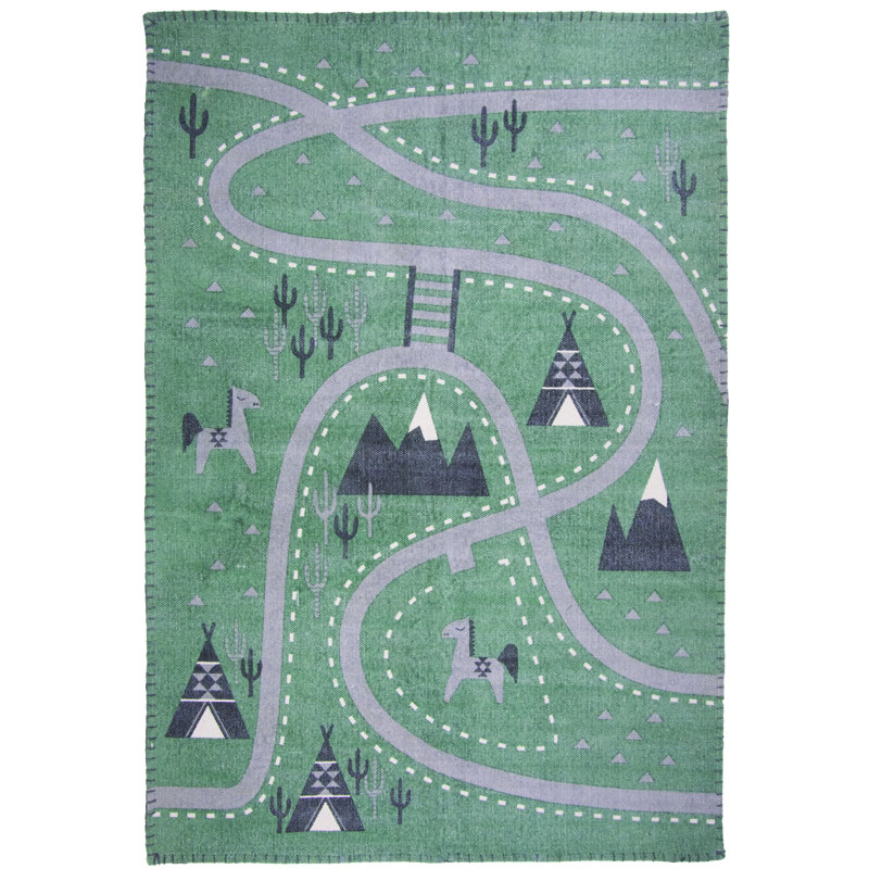 Calliope Cotton Green Indoor Rug