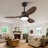Hot Sales 42 Inch Modern Black Ceiling Fan With Light 3 ABS  Blades Remote Control Reversible DC Motor With Dimmable LED-307110311