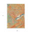 Tapis intérieur lavable abstrait vert orange et beige 9 pi x 12 pi