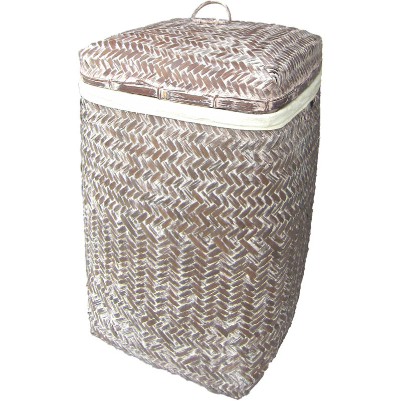 Wicker Laundry Basket, Medium (63 cm x 37 cm x 37 cm)