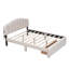Lit plateforme tapissier avec tiroir Teddy