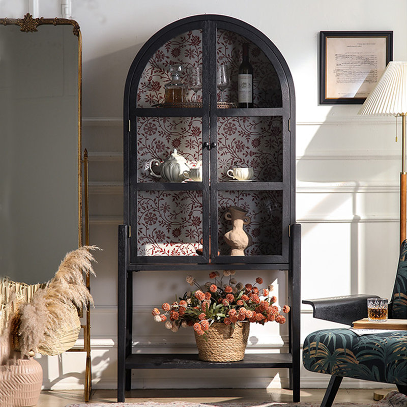 Black Solid Wood Display Cases, Black
