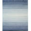 8x10 Blue Hand-Knotted Wool Subtle Ombre Stripes Modernist Contemporary Carpet Rug