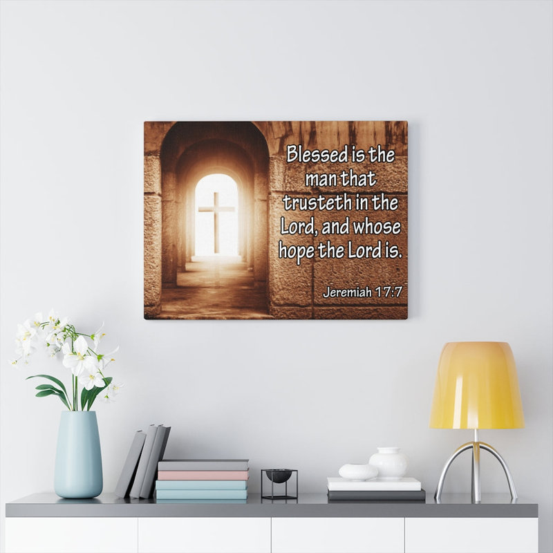 Gift For Dad Jeremiah 17:7 - Wrapped Canvas Print, 61cm H x 76cm W
