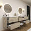 Meuble-lavabo mural Aliki avec évier en acrylique renforcé-1587749522