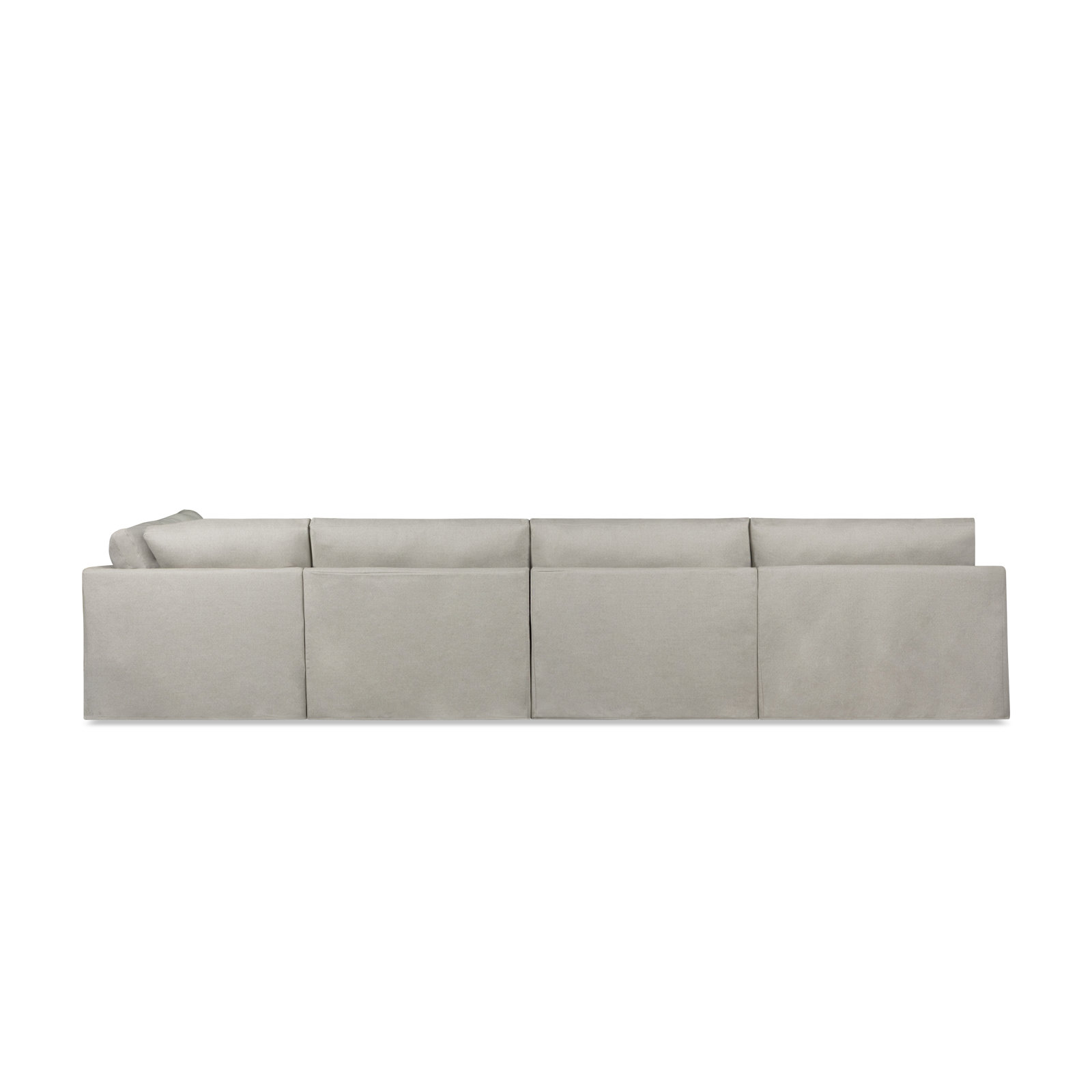 Wrenley 6-Piece Modular Sectional, Macarena Light Gray Canvas, Right Hand Facing