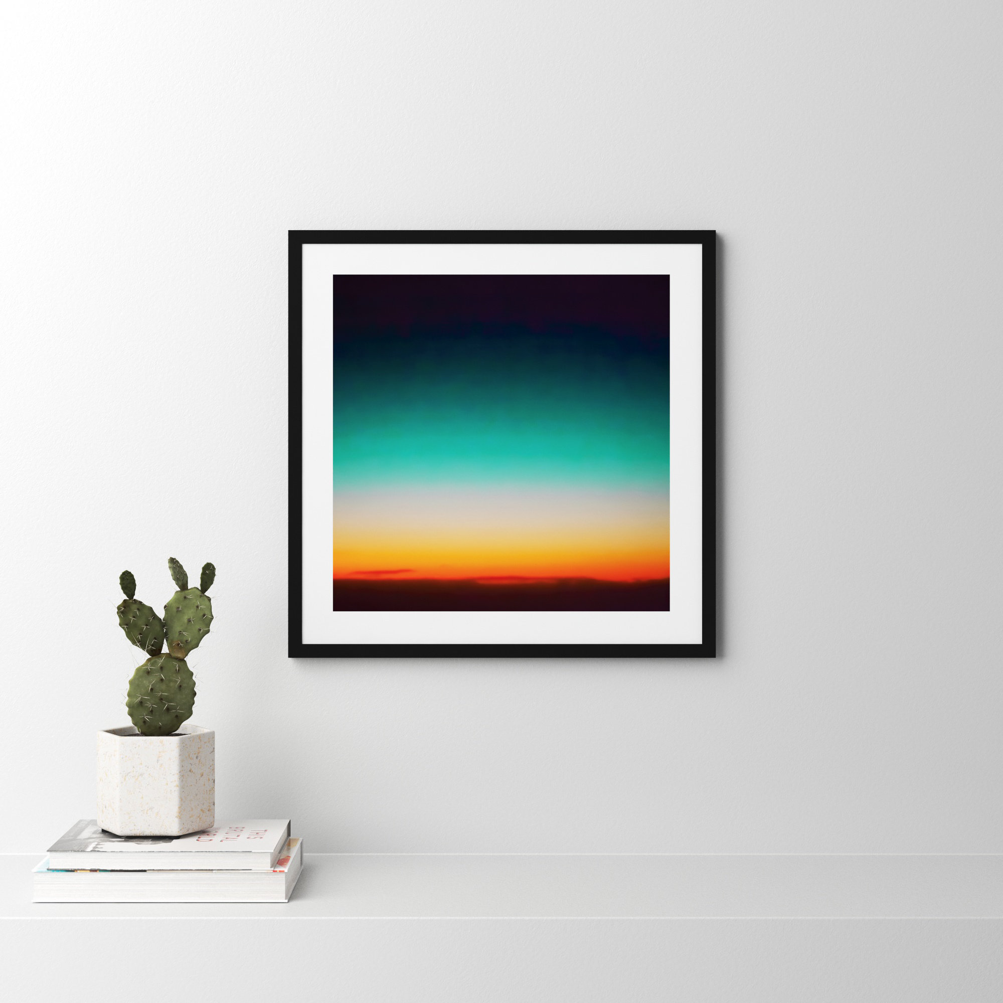 Sunrise Flying by Caroline Mint, Black, 25.25" H x 25.25" W x 0.88" D
