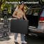 Table portable pliante en plastique avec pieds en acier, noir