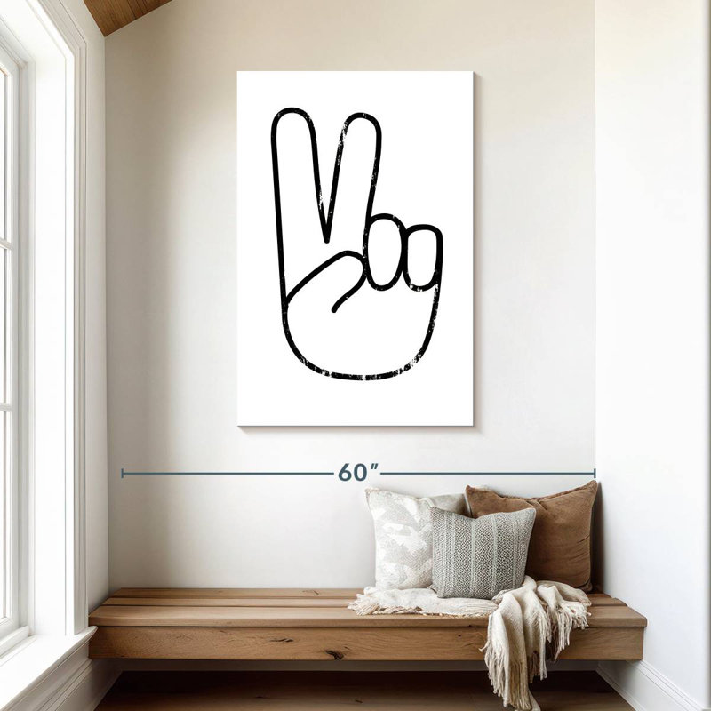 Khazi Peace Sign, 45" H x 30" W
