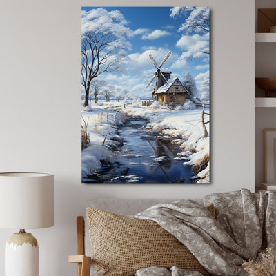 Madelynne «White Milling In The Winter», reproduction sur toile
