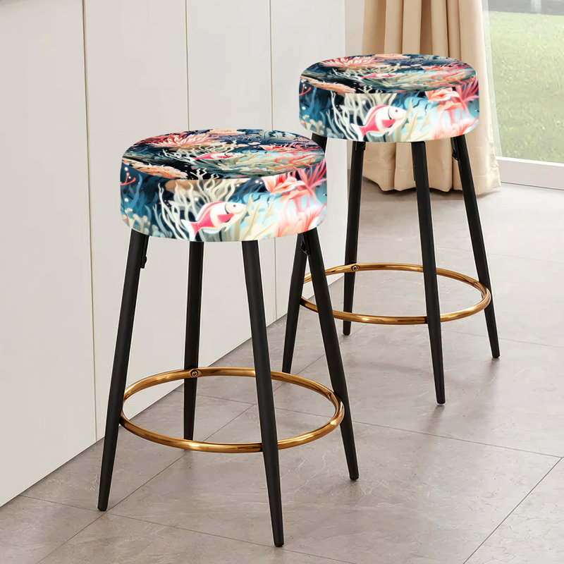 Ensemble de 2 tabourets de bar Coral Reef