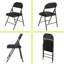 Zev Folding Chair Set, Vinyl Padded, 4 Pack, Comfortable Experience, Easy Storage