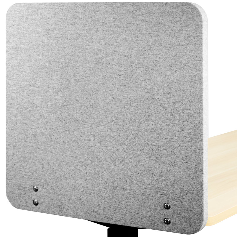 Gray 24" x 24" Clamp-on Acoustic Desk Privacy Panel
