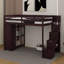 Lit mezzanine simple avec tiroirs et escaliers-2102937899