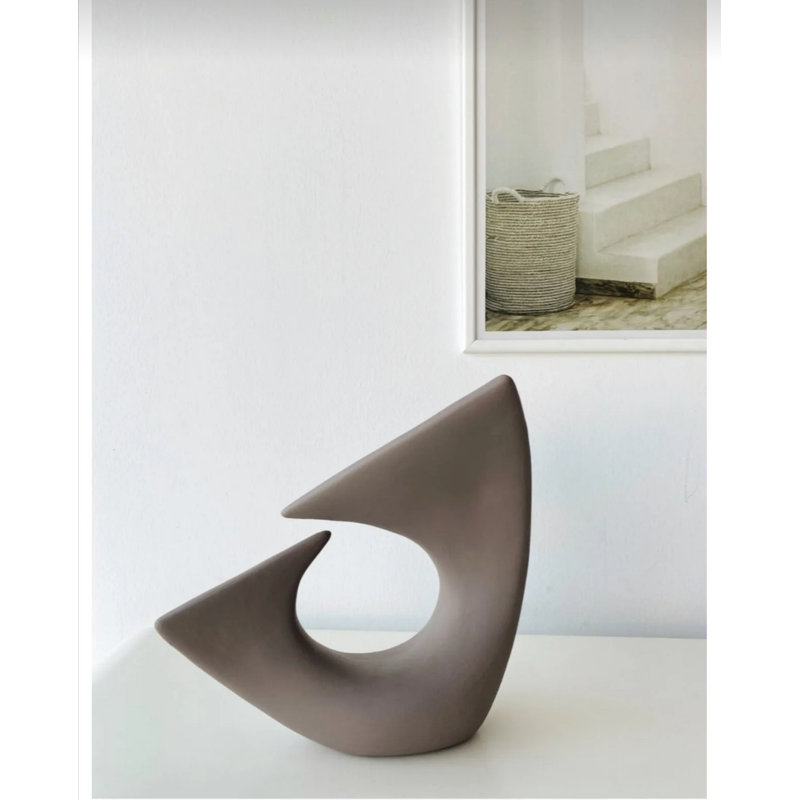 Elegant Ceramic Vase, Mink Color, 11.0 x 4.5 x 11.0 inches | 100% Ceramic Construction, Durable and Stylish | Perfect for Home Décor, Centerpieces, and Gift Giving, Adds a Touch of Sophistication to Any Space