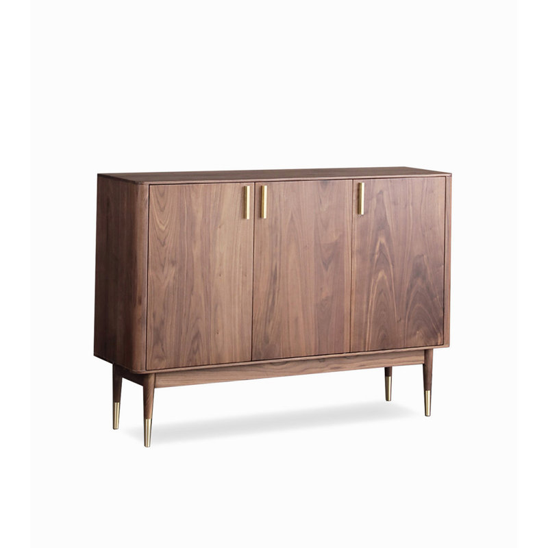 Minimalist light luxury black walnut shoe cabinet