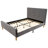 Brayden-Lee Full Size Wood Bed Frame with Upholstered Headboard