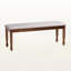 Banc rembourré en tissu Gethyn gris avec bois fini noyer brun, H 18,9 po x l 47,8 po x P 16,1 po-439292938-439292935