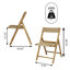 Chaise pliante en bois de teck naturel Kiawah Coastal-447257242