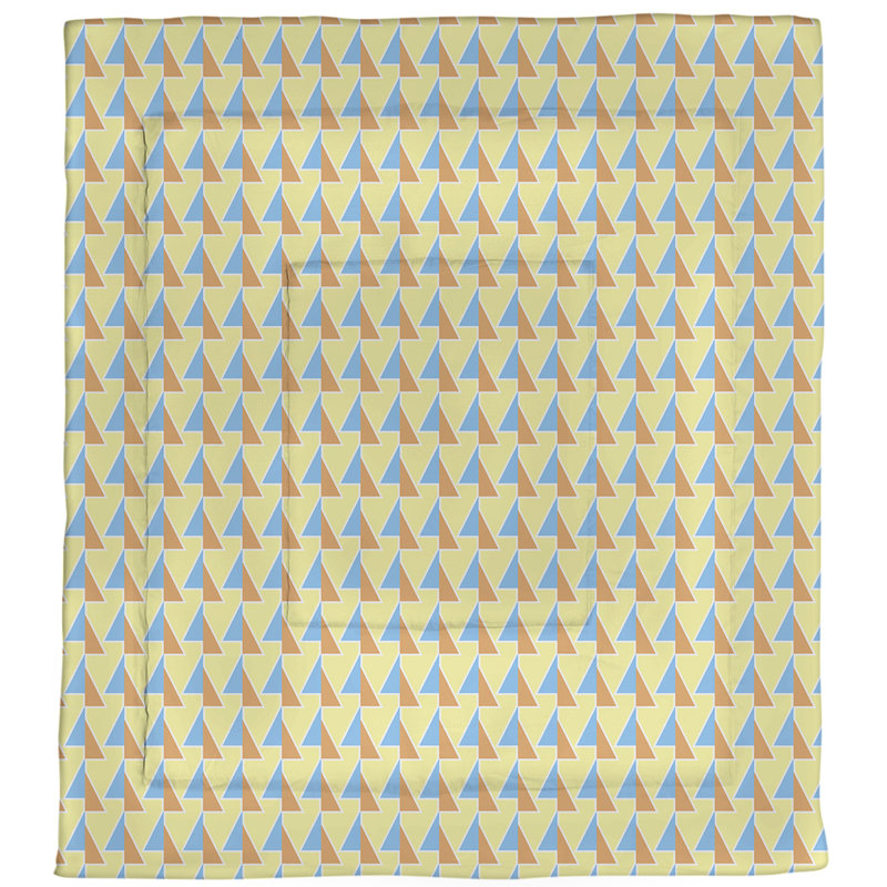 Patricia Geoffrey Polyester Geometric Shapes Comforter, Queen Comforter, Orange/Teal