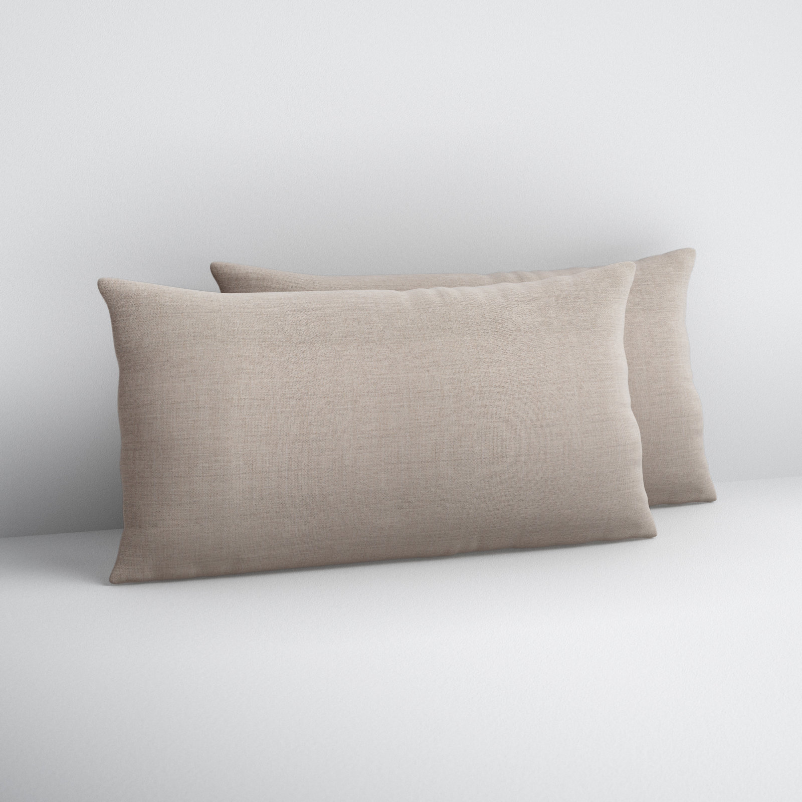 Easton Sunbrella Weather Resistant Lumbar Pillows, 13" x 20", Cast Silver