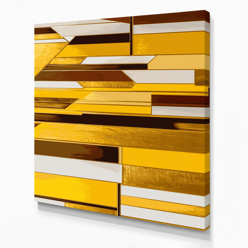 Hard Edge 44 Brown Canvas Wall Art