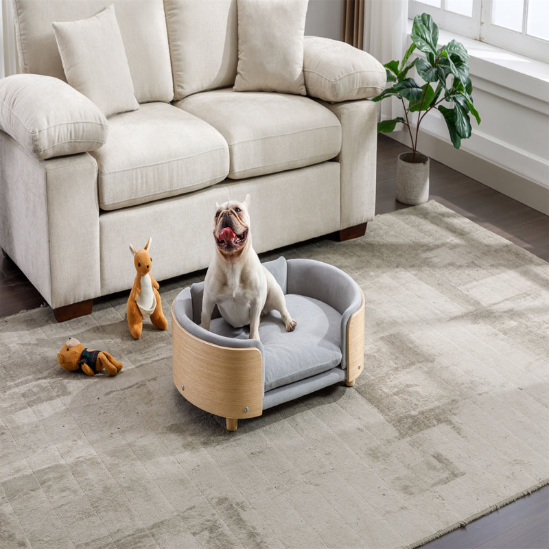 Lit pour chat Élizagarte, H 9,85 po x l 30,7 po x P 20,08 po, Gris clair