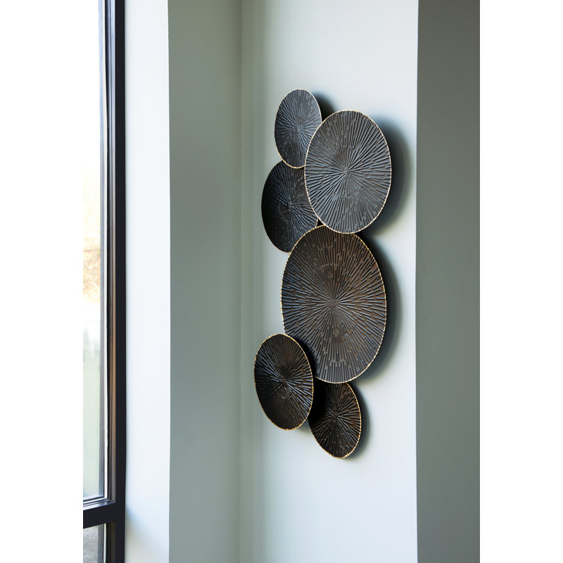 Black and Gold Geometric Metal Wall Sculpture