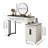 Modern Vanity Table with Tempered Glass Top