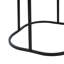 Table basse irrégulière, plateau moderne de 27 po avec base en bois naturel et métal noir
