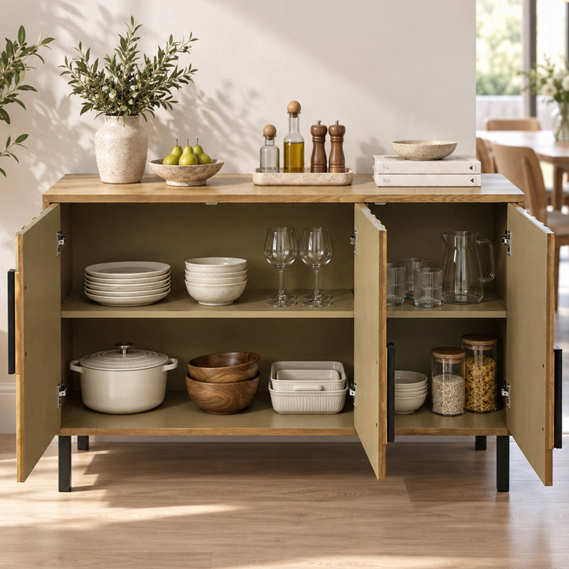 Buffet Art Mosaic, Brown/Natural