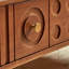 Table basse vintage en bois massif sculpté