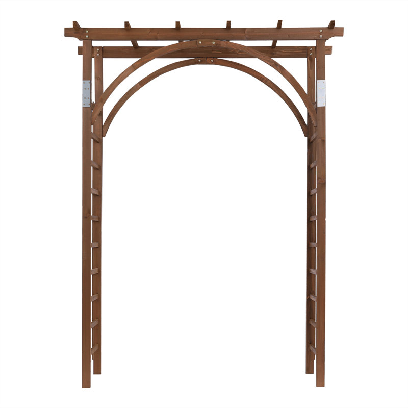 Tonnelle de jardin en bois brun