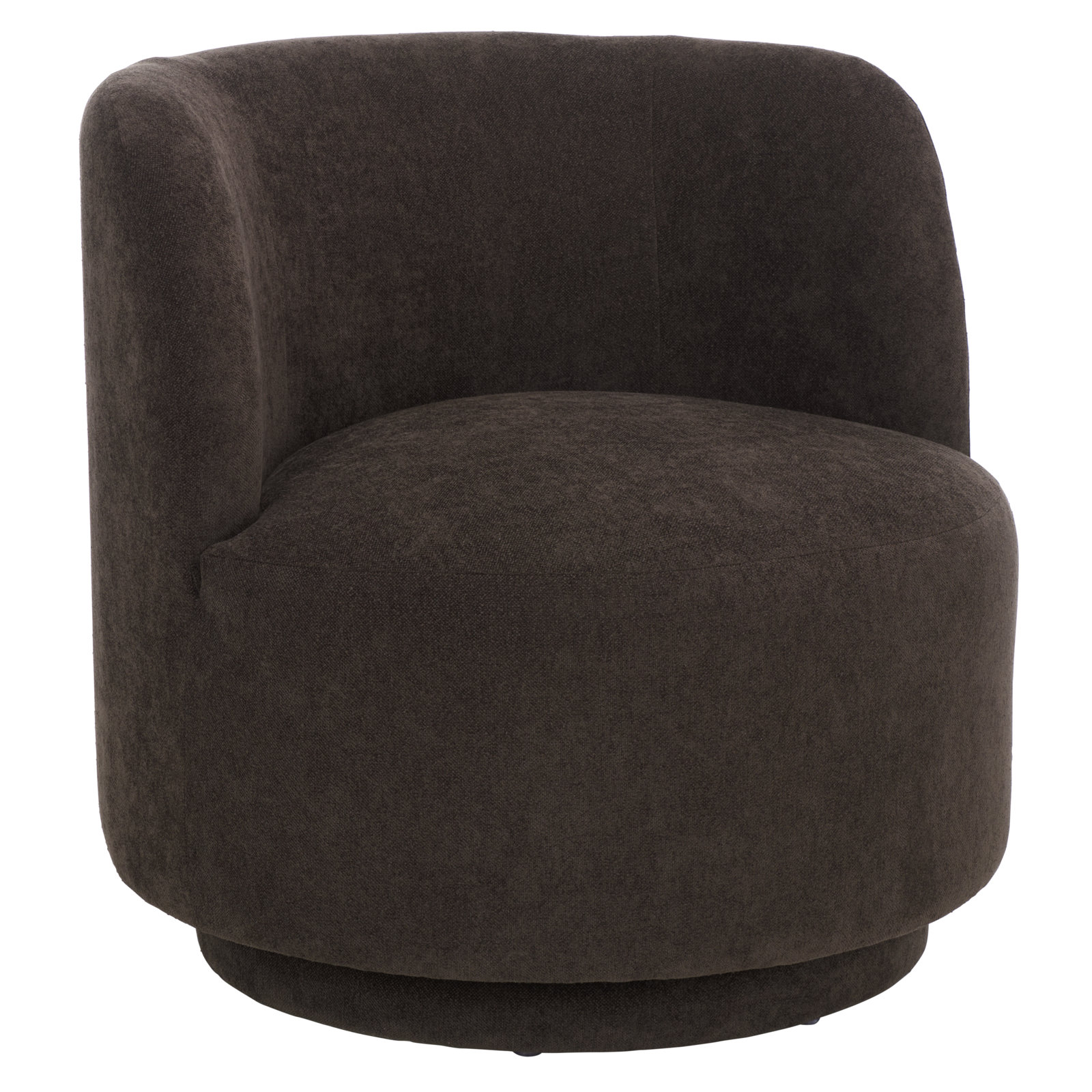 Wharton Swivel Accent Chair, Brown Linen