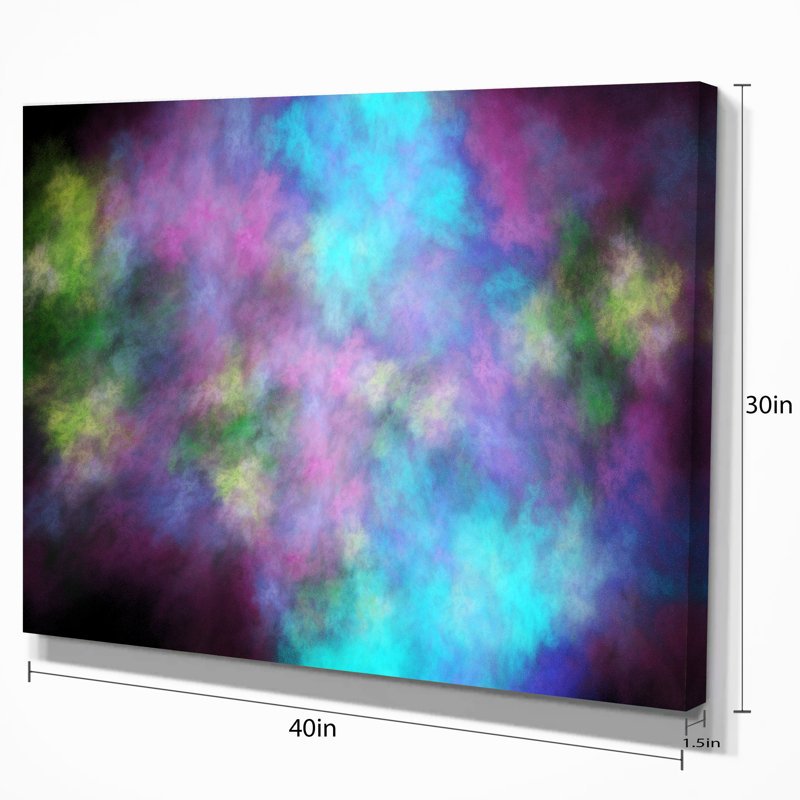 « perfect blue purple starry sky », peinture Clothilda, H 20 po x l 20 po x P 1 po, H 36 po x l 46 po x P 1,5 po