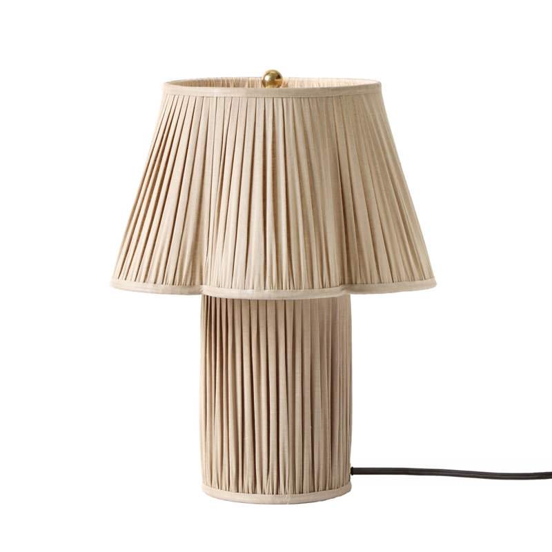 Anabiah Corrine Jute and Cotton Table Lamp, Beige