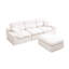 Canapé d'angle avec dossier haut, canapé en L avec chenille flammée, coussin en éponge haute densité compressé, canapé sans assemblage peu encombrant pour le salon, un appartement-1788312515