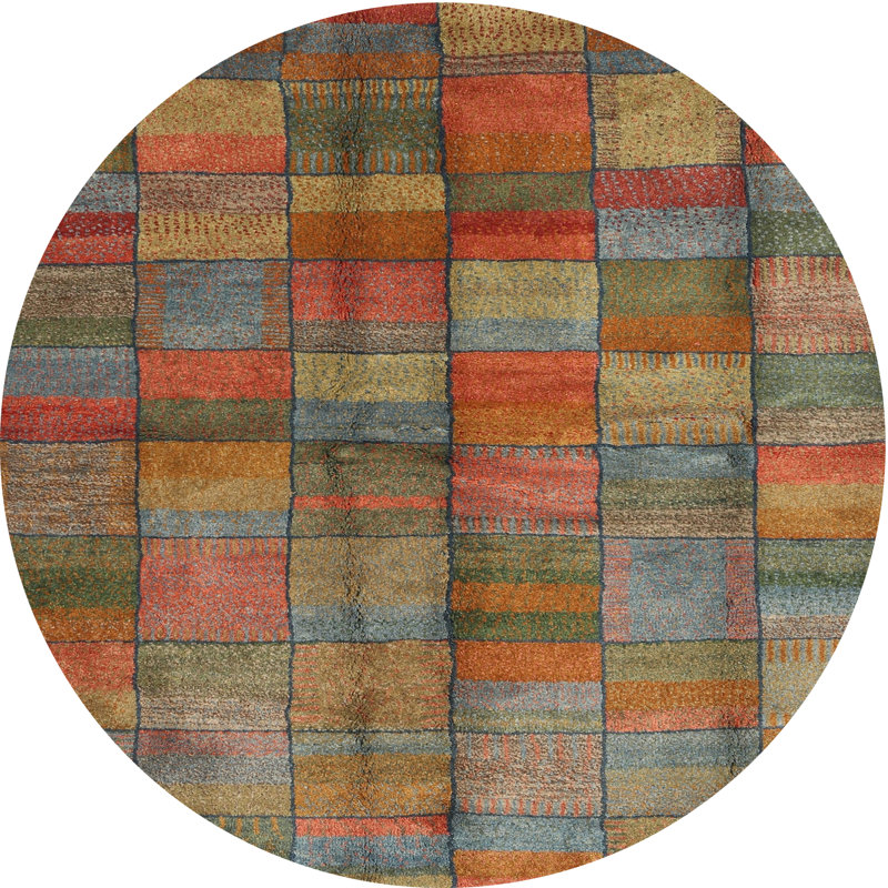 Daddario Geometric Indoor Rug, Round 5'