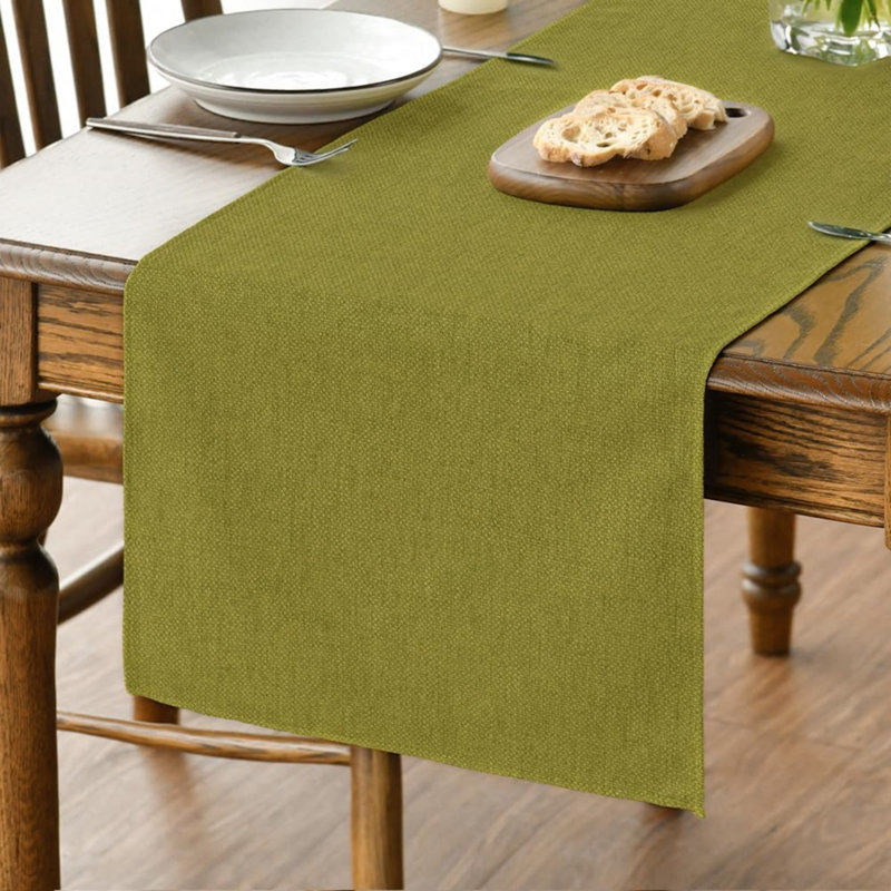 Green Spring Table Runner 40x180 cm | Seasonal Machine Washable Kitchen Dining Table Decoration for Home Party Decor