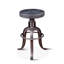 Wellington Upholstered Adjustable Stool with Metal Frame-1131727894