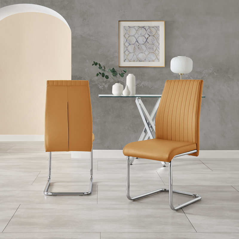 Drop Leaf Dining Set, 76cm H x 100cm L x 80cm W, Mustard
