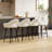 Swivel Upholstered Barstool With Footrest 27'' Counter Stool Faux Leather Height Bar Stool-115192818