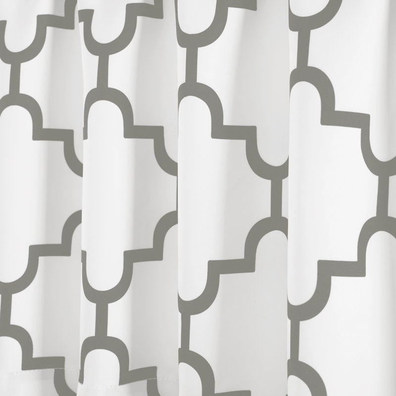 Bellagio Geometric Tailored Window Valance, Gray