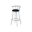 2 Contemporary , Swivel, Grey Metal Base, Black Leather Look Seat, Modern Design 2Pcs Swivel Bar Height, Material, Stylish