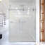 Porte de douche coulissante simple sans cadre l 56 à 60 po x H 72 po - verre trempé transparent de 5/16 po (8 mm), conception à dérivation