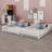 Floor Bunk Bed Frame With Ladder And Safety Guardrails-117531118