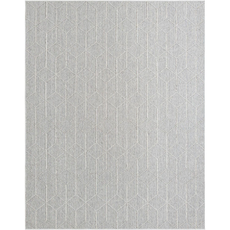 Tapis contemporain gris clair Ohanlon, Rectangle 7 pi 10 po x 10 pi