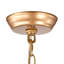 Eva 8-Light 34" Glossy Brass Metal Round Chandelier