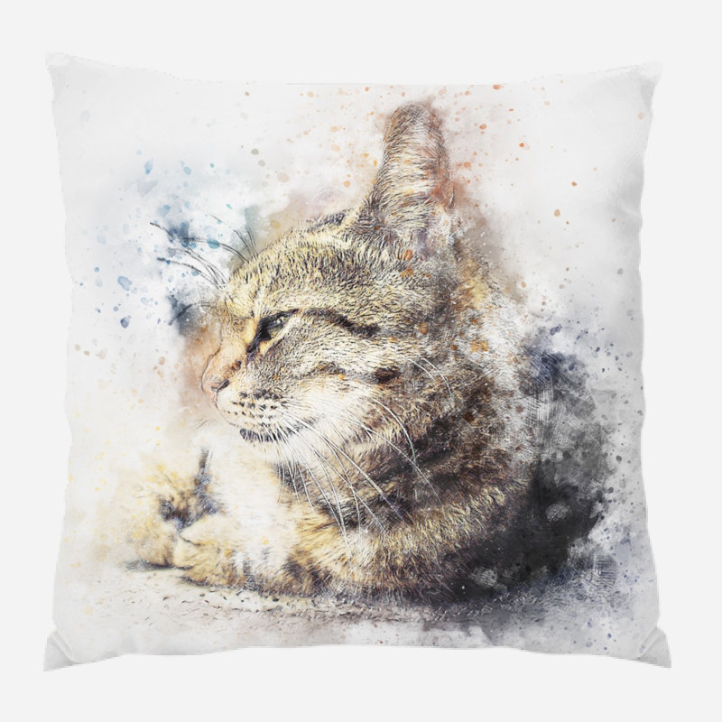 Housse et insert de coussin carré Croskey, Microsuède, Intérieur